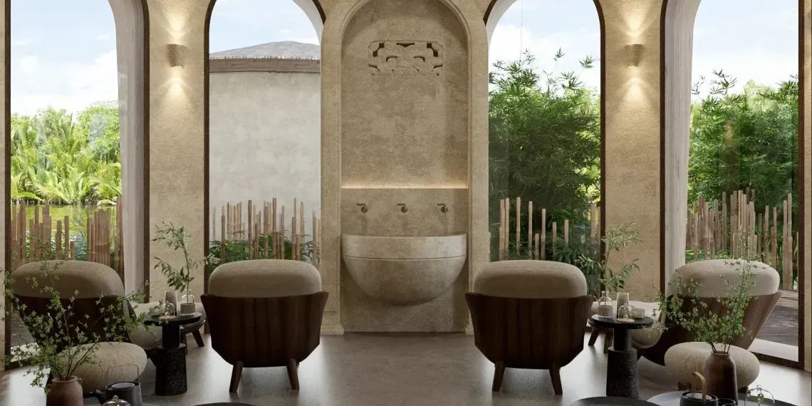 spa met stoelen