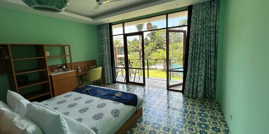 king room pool view terrace Ayurveda Hotel Rudra Sahashrara