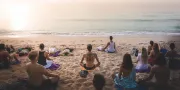 Yoga op het strand